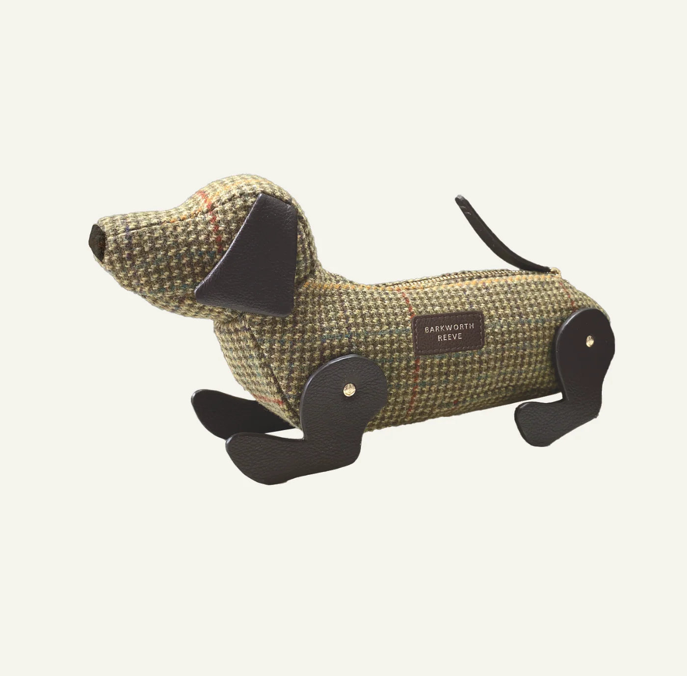 Sausage Dog Case Green Tweed