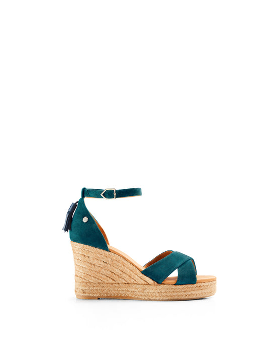 Valencia Wedge Ocean Suede