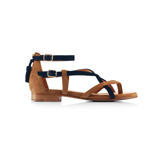 Brancaster Tan & Navy Sandal