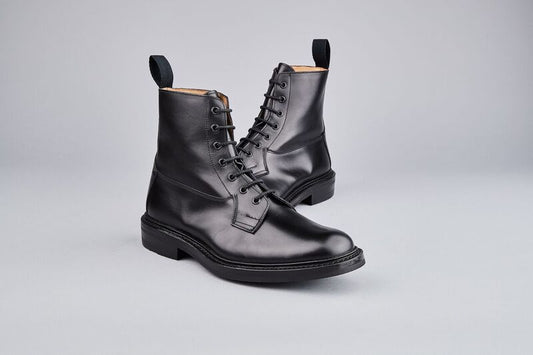 'Burford' Black Calf Leather