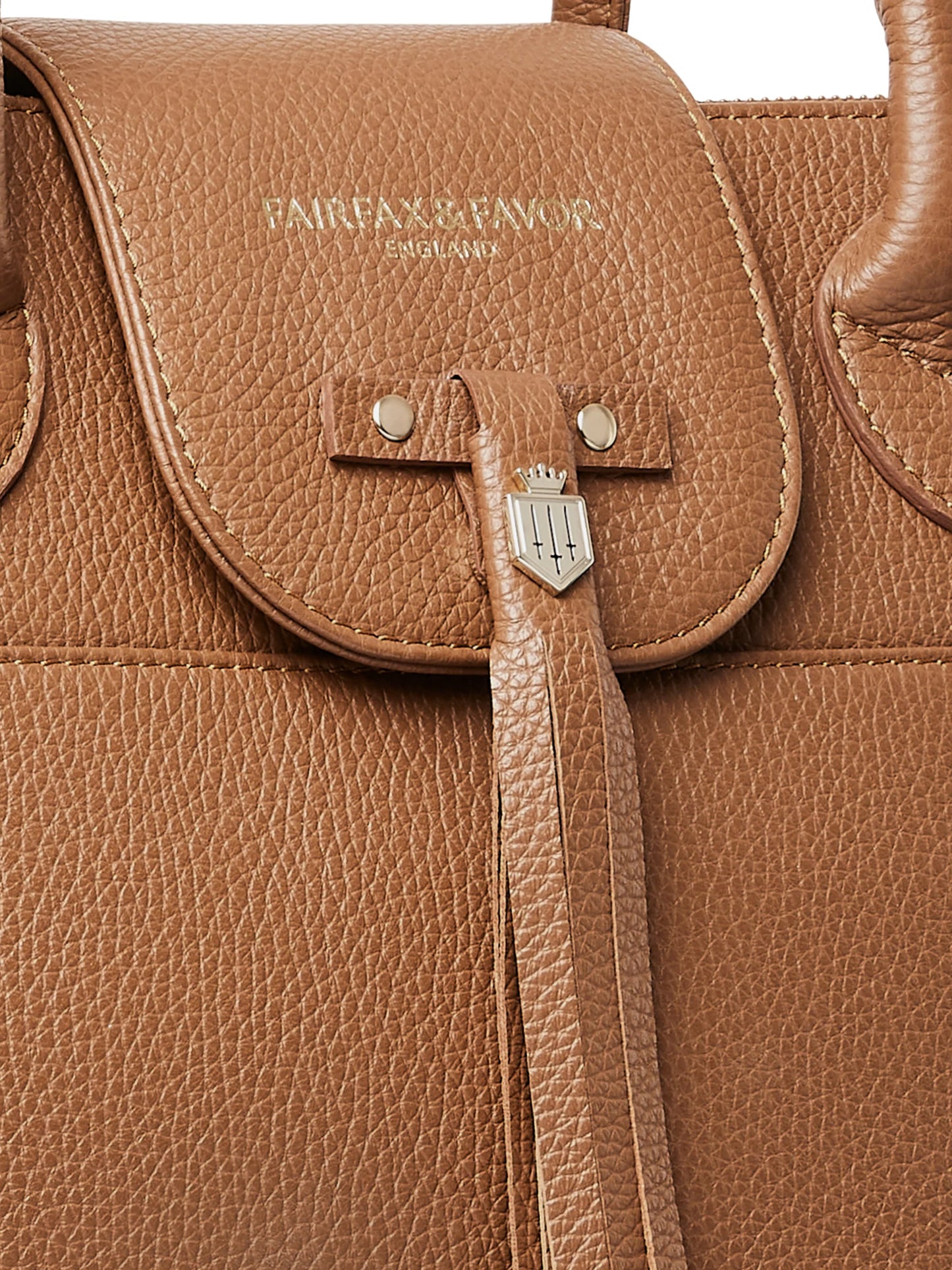 'Windsor Work Bag' Tan Pebble Leather