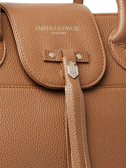 'Windsor Work Bag' Tan Pebble Leather