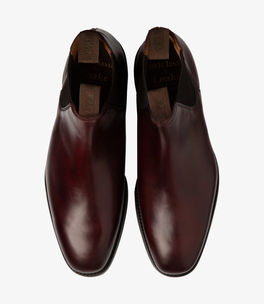 'Chatsworth' Burgundy Calf Leather