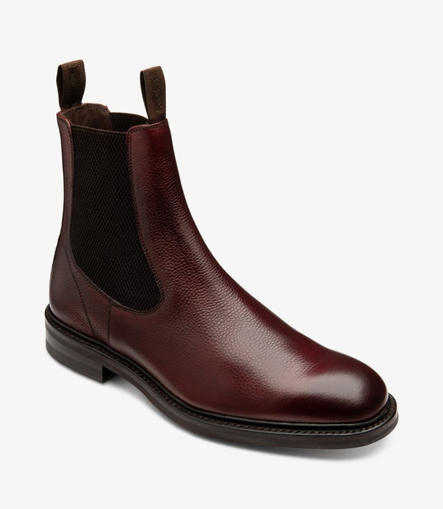 'Dingley' Burgundy Grained Calf Leather