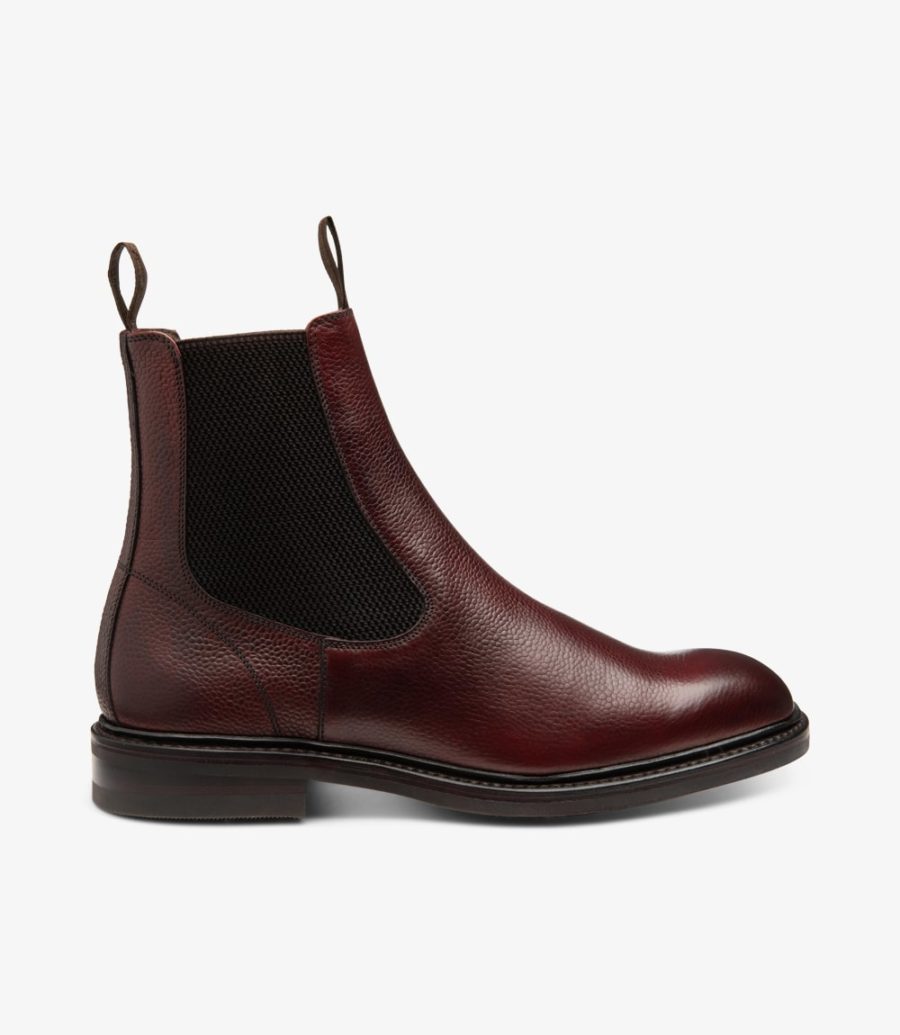 'Dingley' Burgundy Grained Calf Leather