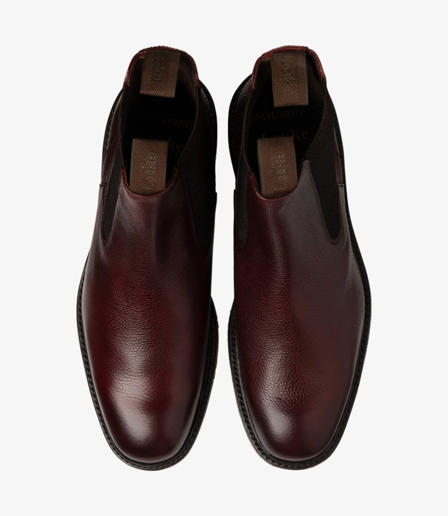 'Dingley' Burgundy Grained Calf Leather