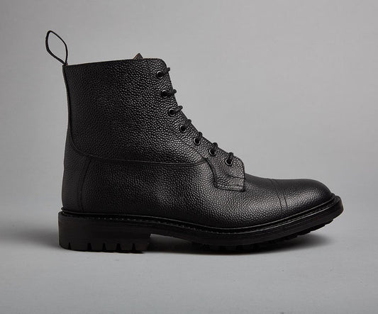 'Grasmere' Black Zug Grain Calf Leather