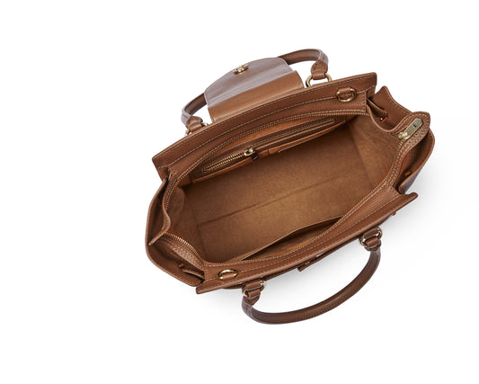 'Windsor Tote' Tan Suede & Leather