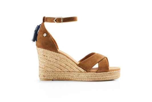Valencia Wedge Tan Suede