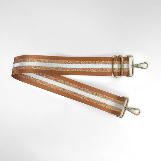 Tan and Copper Glitz Stripe Strap