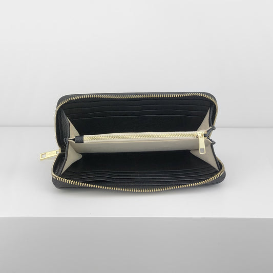 Valentina Wallet Black Pebble
