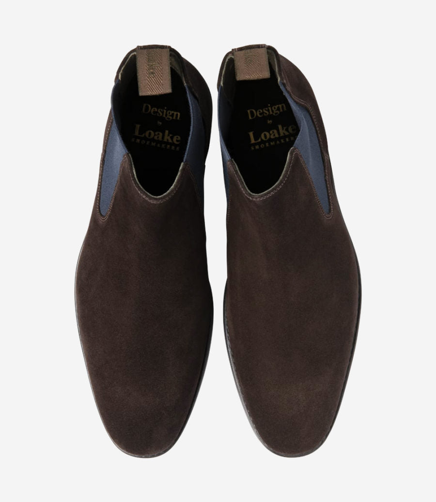 'Wareing' Dark Brown Suede