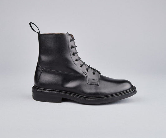 'Burford' Black Calf Leather
