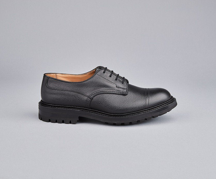 'Matlock' Black Zug Grain Calf Leather The Shoe Room Doncaster