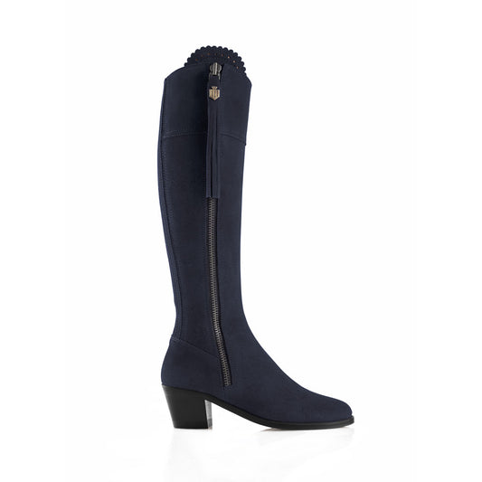 'Regina' Heeled Sporting Fit Navy Suede