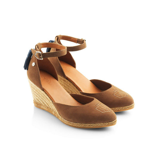 'Monaco' Wedge Tan Suede